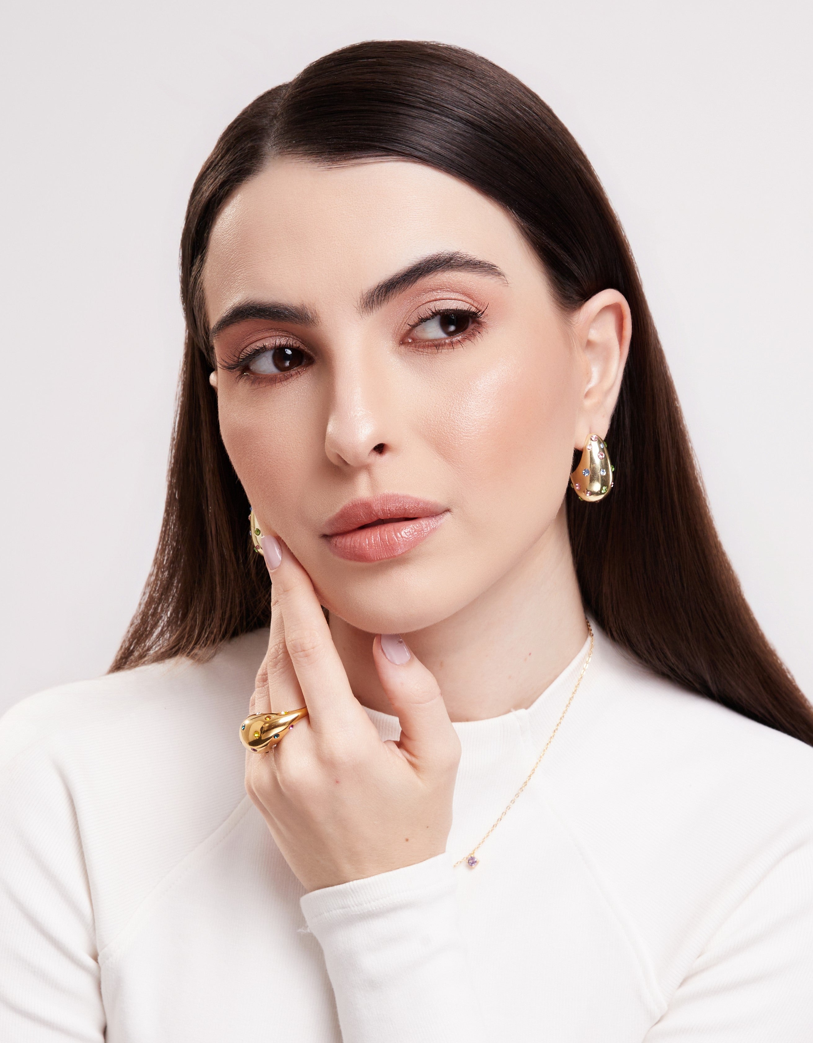 Brincos Vibrance Banhados em Ouro 18k