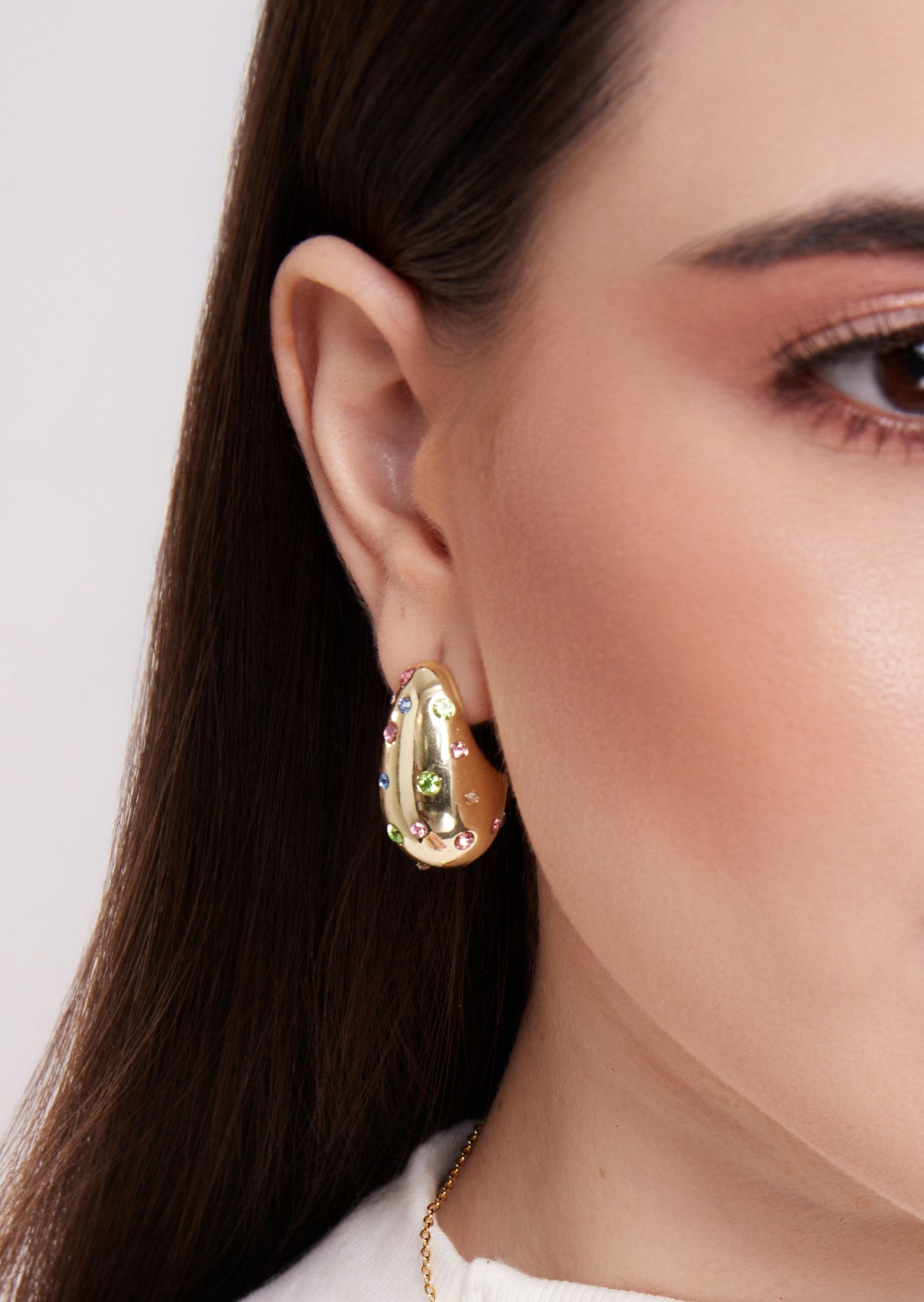 Brincos Vibrance Banhados em Ouro 18k