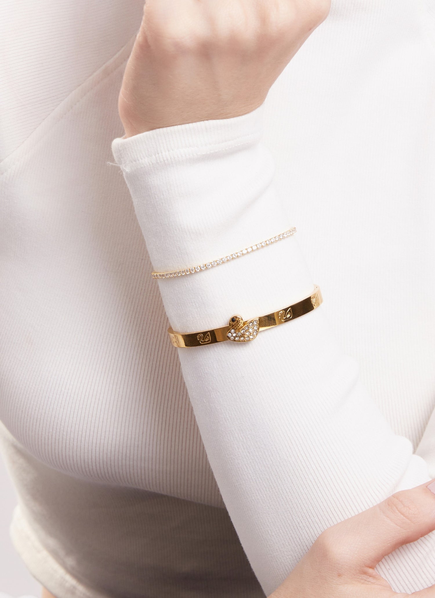 Bracelete Cisne Imperial Banhado em Ouro 18k