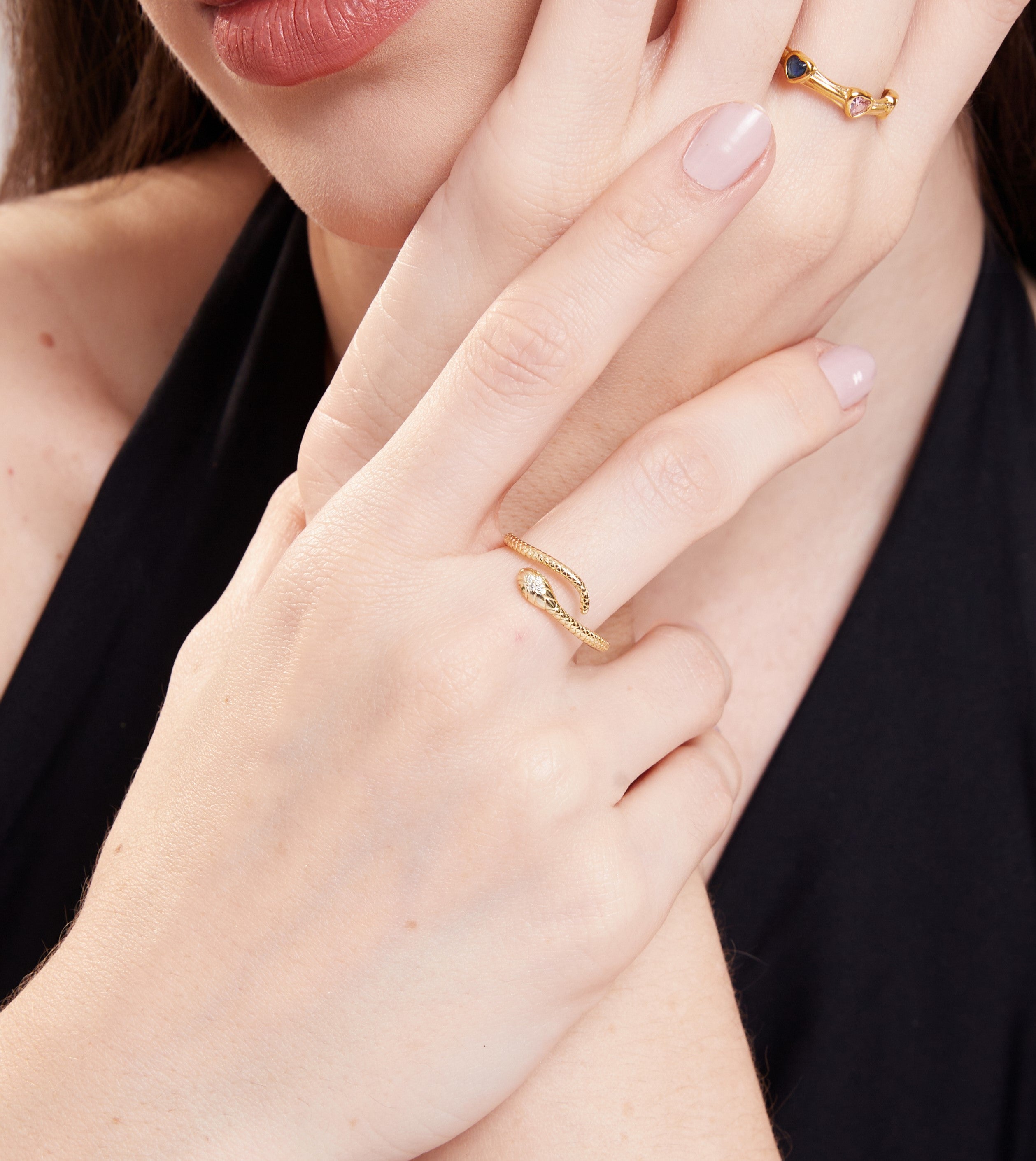 Anel Snake Banhado em Ouro 18k