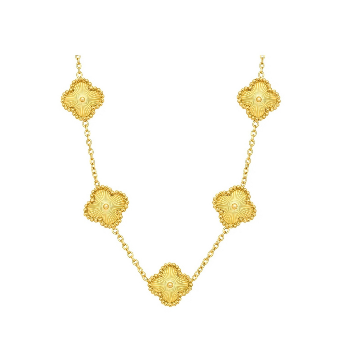 Colar de Trevo Banhado em Ouro 18k