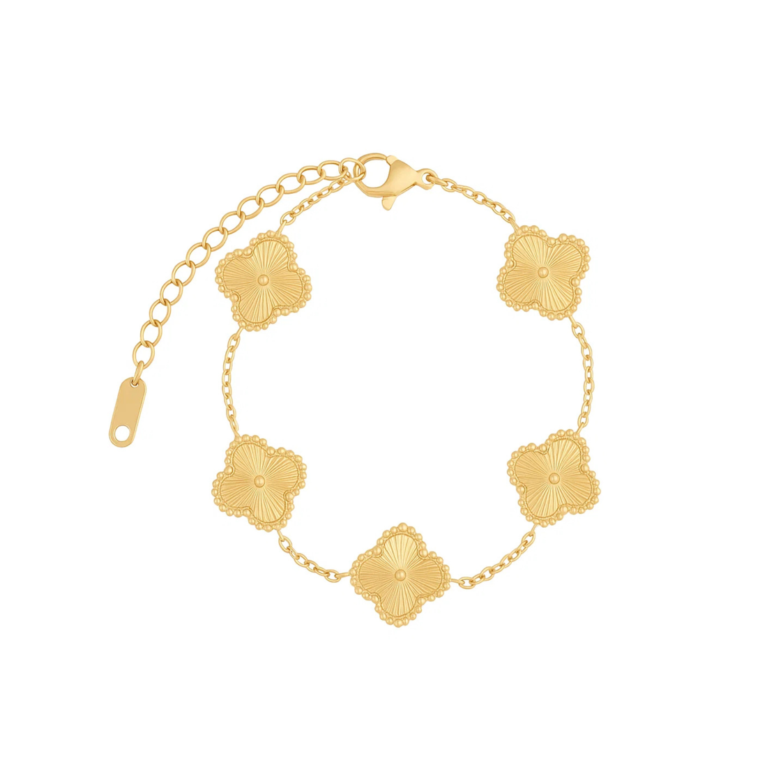 Pulseira de Trevo Banhada em Ouro 18k