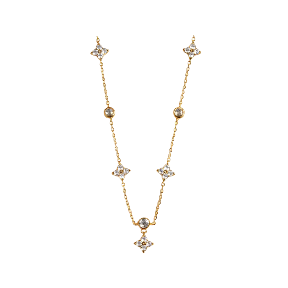 Colar Flor de Luz Banhado em Ouro 18k