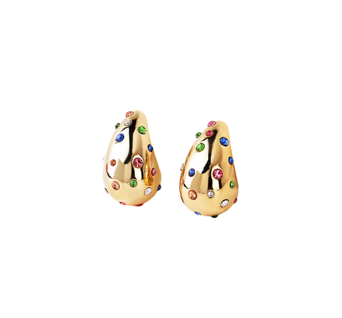 Brincos Vibrance Banhados em Ouro 18k