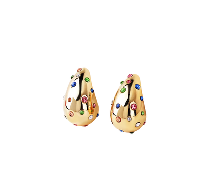 Brincos Vibrance Banhados em Ouro 18k