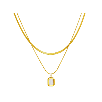 Colar Duplo Antonela Banhado em Ouro 18k