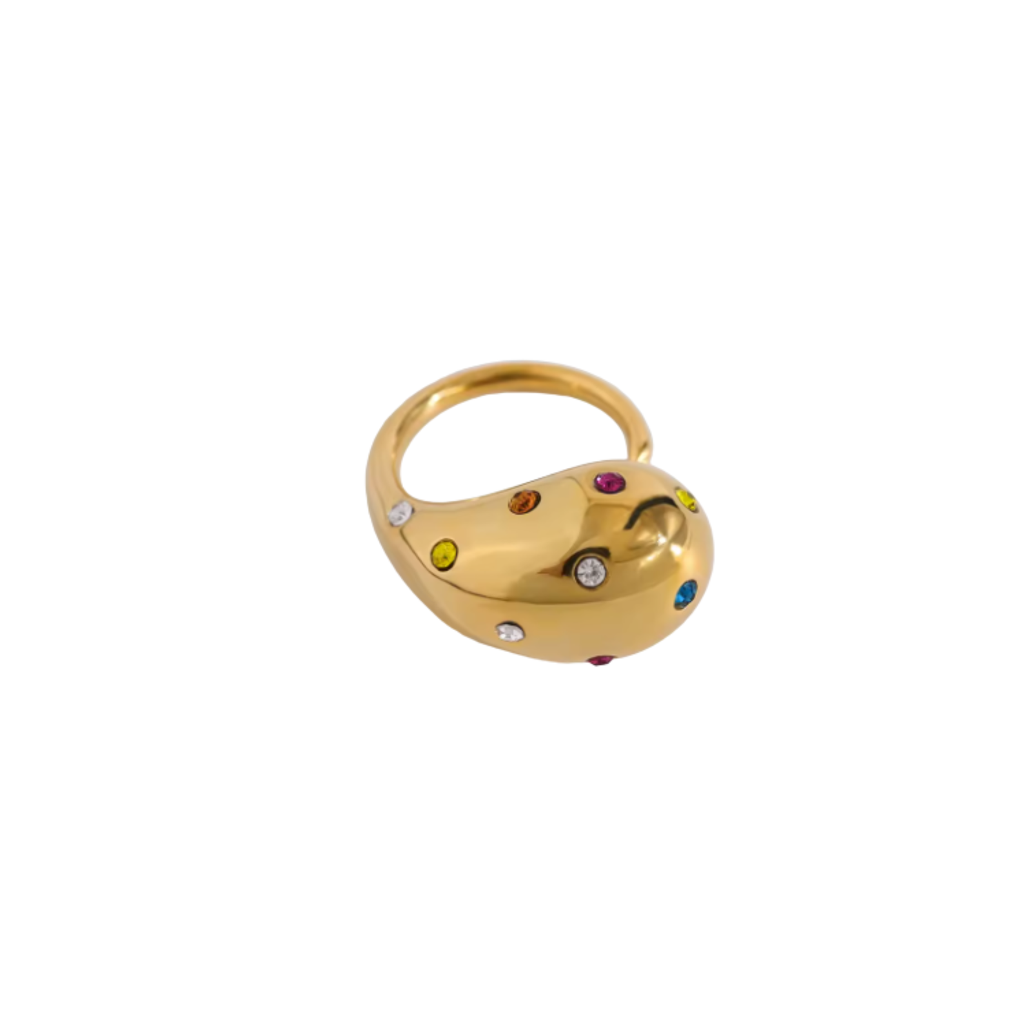 Anel Vibrance Banhado em Ouro 18k