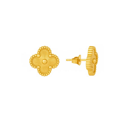 Brincos de Trevo Banhado em Ouro 18k